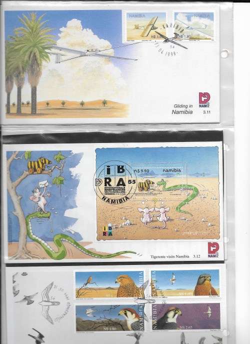 NAMIBIA. 71 Different FDCs in Ringbinder Album - total CV over R2600.  Postage R80.
