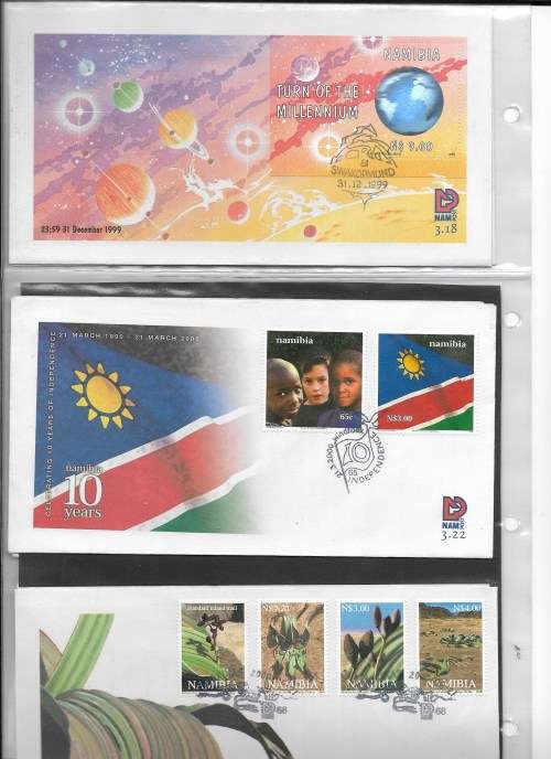 NAMIBIA. 71 Different FDCs in Ringbinder Album - total CV over R2600.  Postage R80.