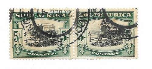 UNION OF SOUTH AFRICA. 1933-1948 5s Pair Used
