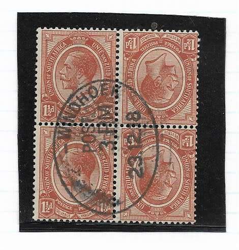 SWA FORERUNNERS 1915 - 1923 Tete-Beche Block of Four