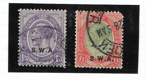 SWA King's Heads Overprints 1927 - 1930