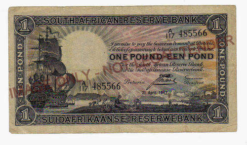 Scarce J Postmus 1 Pound A117 prefix VF