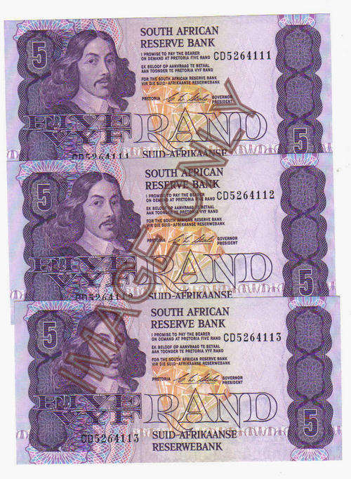 UNCIRCULATED Set of 3 Stals R5 consecutive