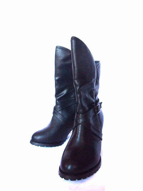 Cowgirl Leatherette Non Slip Black Boot Cotton Inner SA Size: 7