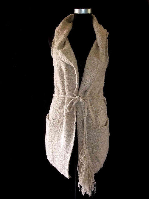 Jersey Wrap Cardigan Beige