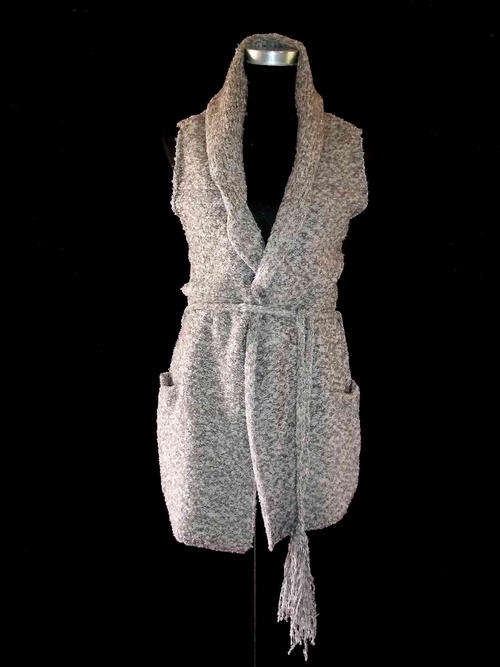 Jersey Wrap Cardigan Light Grey