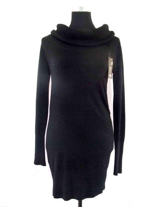Pure Simple Turtleneck Dress Black