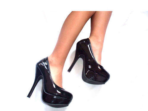 High Heel Platform Pumps Black Size 7