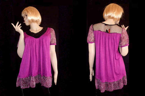 Tunic Top Sequin Front Lace Back 36/38