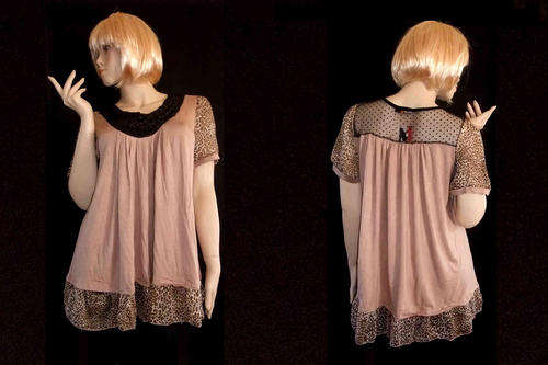 Tunic Top Sequin Front Lace Back 36/38