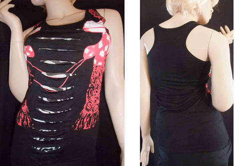 Unique Black Orange Tank Top 34/36