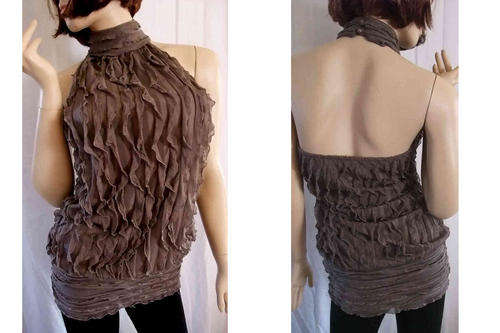 Sexy Dimgray Halter Neck Top 34/36