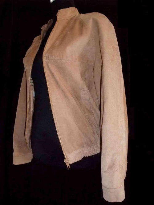 R1*** Jacques Fath Paris - Vintage Genuine Suede Jacket  Size 36