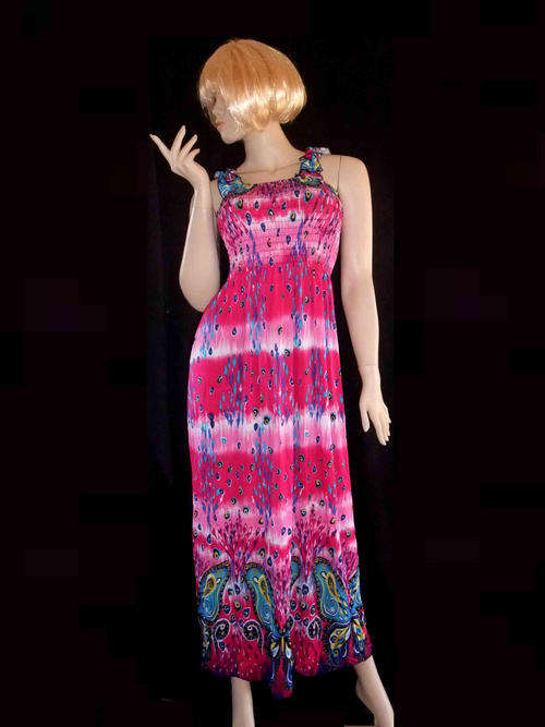 Elegant Ruffle Strap Maxi Dress 34/36