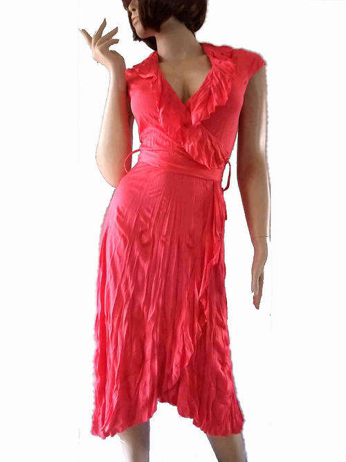 Elegant Slim Wrinkle Dress Pink 32/34