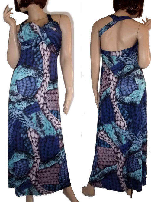 Unique Bare Back Maxi Dress 36/38