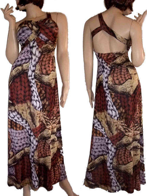 Unique Bare Back Maxi Dress 36/38