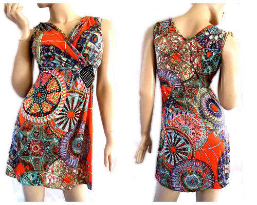 Sexy Short Print Dress 34/36