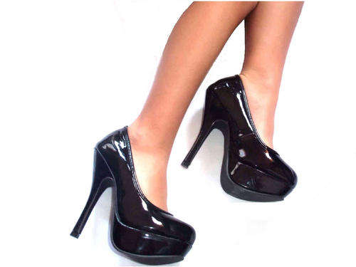 High Heel Platform Pumps Black Size 4