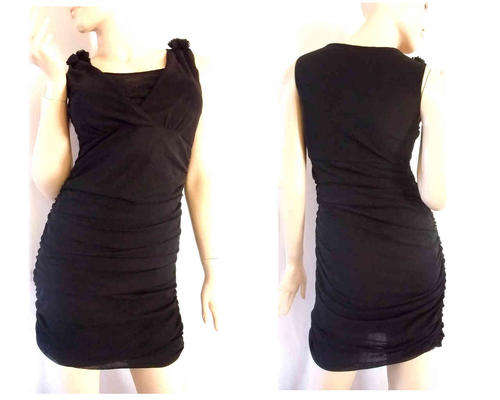 Sexy Black Sheer Dress Size 38/40