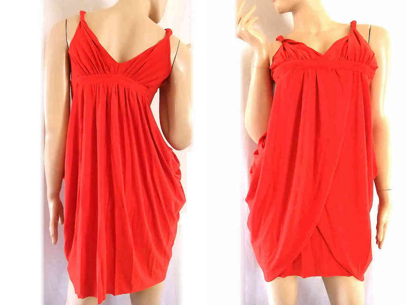 Sexy Drop Layer Package Hip Tutu Dress Twist Straps Orange Red Size 30/32