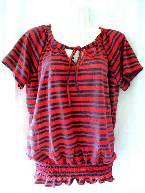 Comfy Cotton Pullover Top Elastic Waist  Size 38/40
