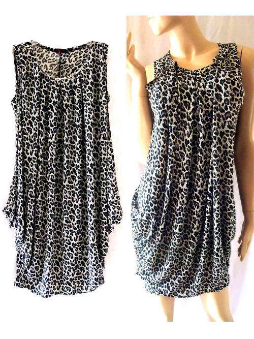 Sexy Leopard Print Drape Dress Size 34/36