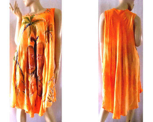 Stylish Plus Size Embroidered 100% Rayon Dress