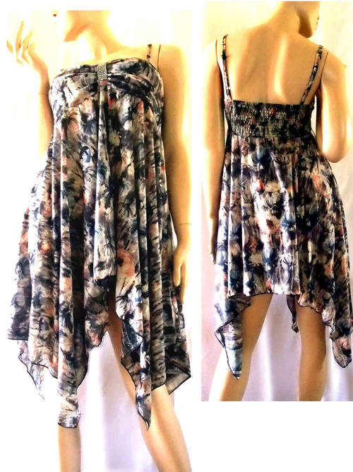 Exotic Romantic Bohemian Style Handkerchief Dress Size 32-38