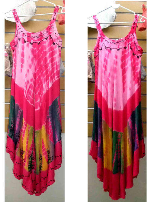 Beautiful Sundress Embroidered 100% Rayon One Size