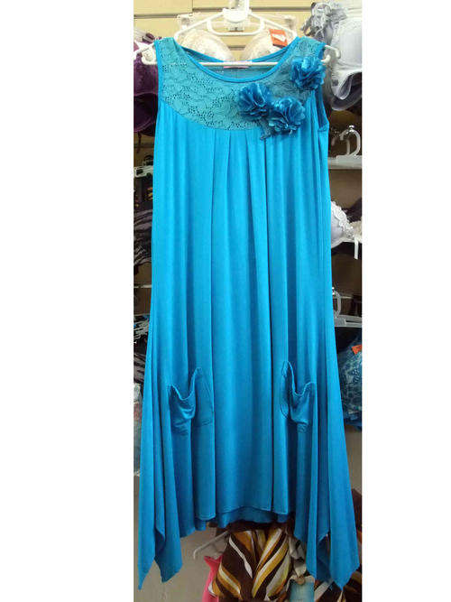 Floral Cotton Handkerchief Hem Dress/Top Size 32/34