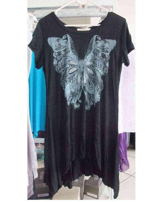 Comfy Cotton Long Top Unbalanced Hem Size 34/36