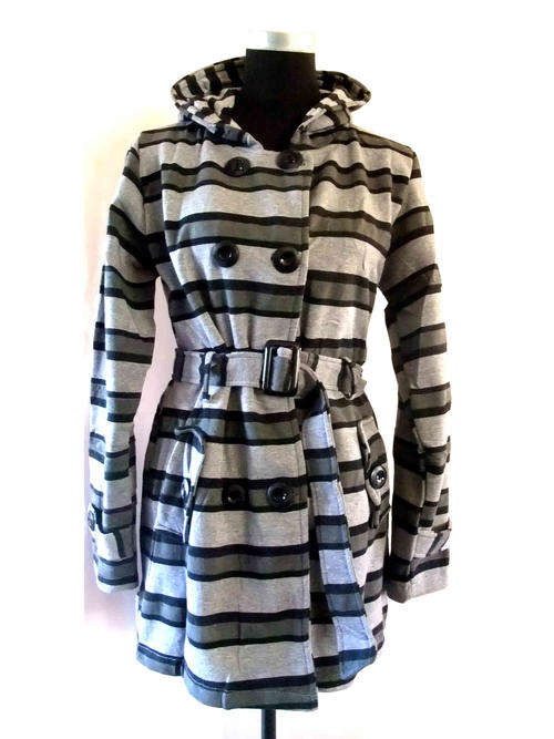 Hooded Stripe Autumn Jacket Sizes 30-34