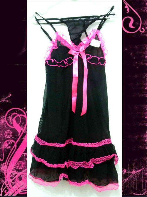 Sexy Lace Sheer Babydoll/G-String Size 34/36