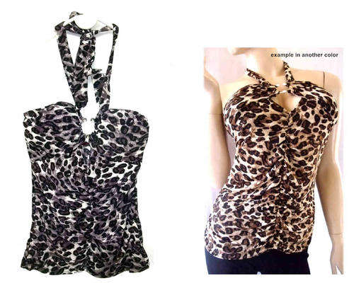Sexy Halter Neck Diamante Bust Top Sizes 30-38