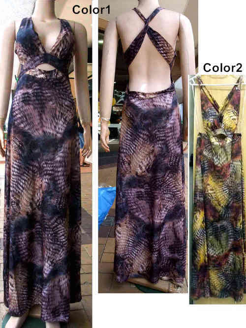 Cut Out Bare Back Maxi Evening Dress Sizes 30 - 38