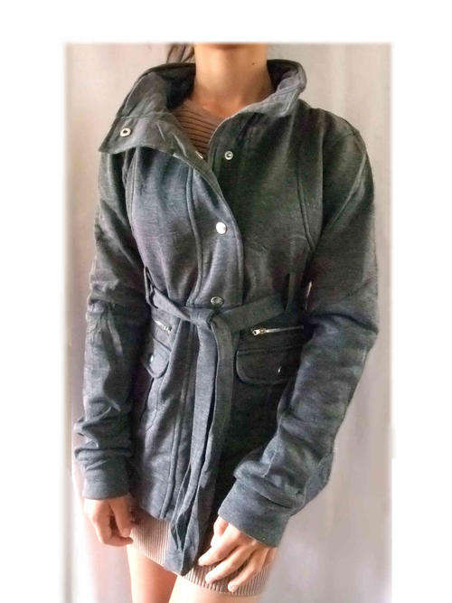 Autumn Jacket With Pockets Belt Sizes 34 - 40