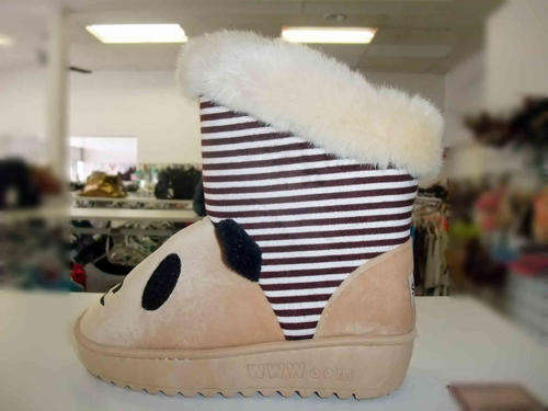Winter Clearance!!!Cute Warm Fur Linned Rubber Sole Ankle Boots Size 3