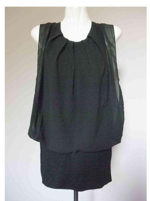 Elegant Sleeveless Top 100% Polyester Size 38/40 Colour Black