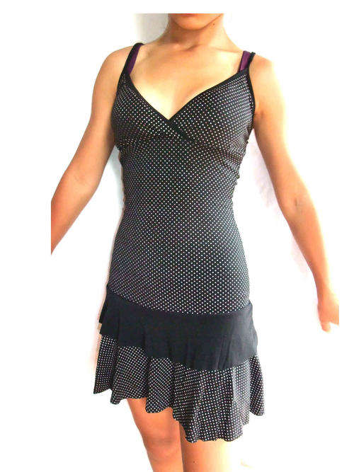 Spaghetti Strap Short Dress Beach Dress Size 36/38 Colour Black