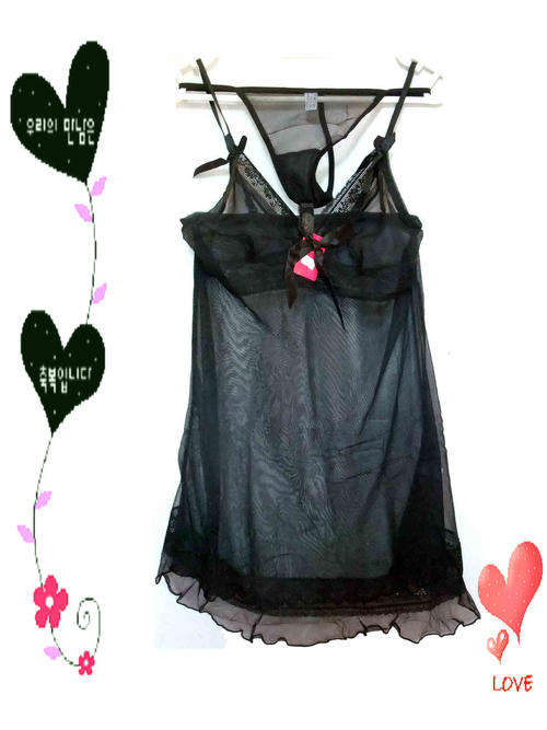 Sexy Lace Sheer Babydoll/G-String Size 36/38