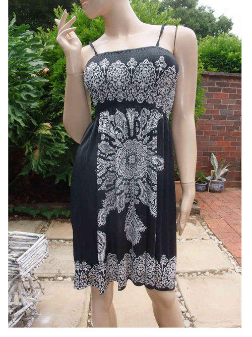 Polyester Elastic Bust Dress Size 38/40 Colour Black