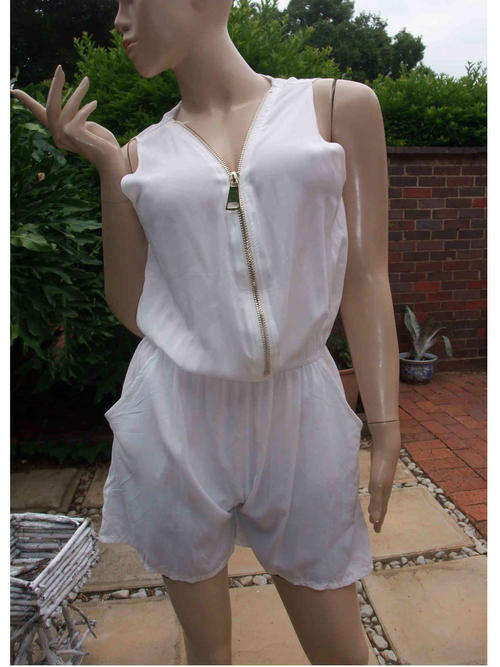 Casual Jumpsuit Size 38/40 Colour White