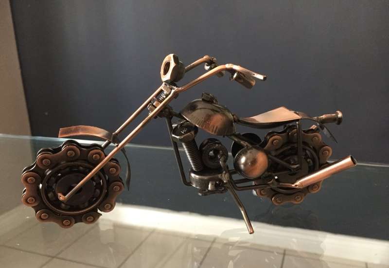 Harley Chopper Metal Motorcycle Handcrafted