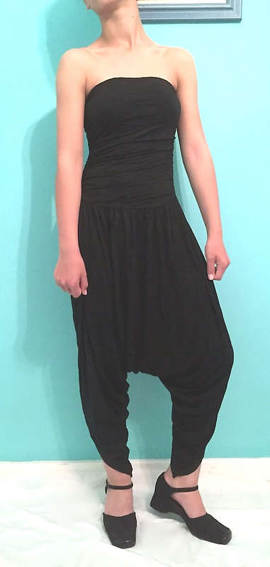 "SALE" 50% OFF !! Strapless Harem Jumpsuit Color Sapphire Blue Size 38-40
