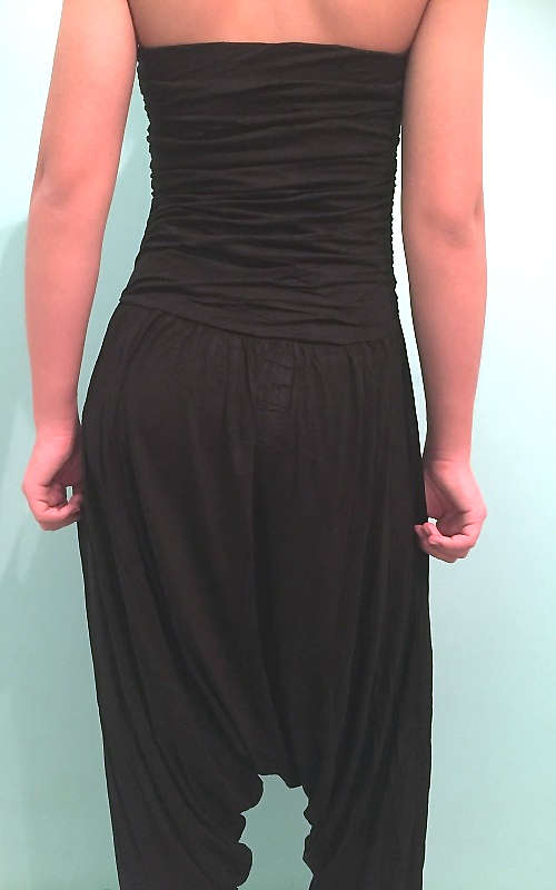 "SALE" 50% OFF !! Strapless Harem Jumpsuit Color Sapphire Blue Size 38-40