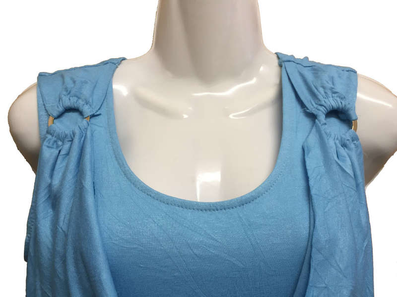 Drape Front Sleeveless Blouse 2 Colors Available