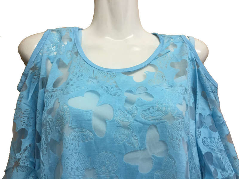 Cut Out Arm 2 Piece Top 2 Colors Available Sizes 30 - 40