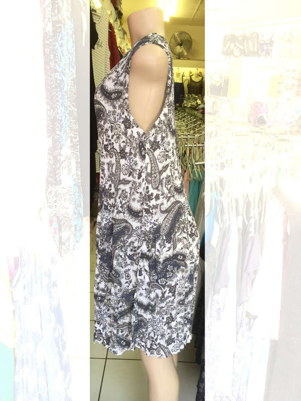 Cotton Tunic Shift Dress Plus Size / Size 44-46