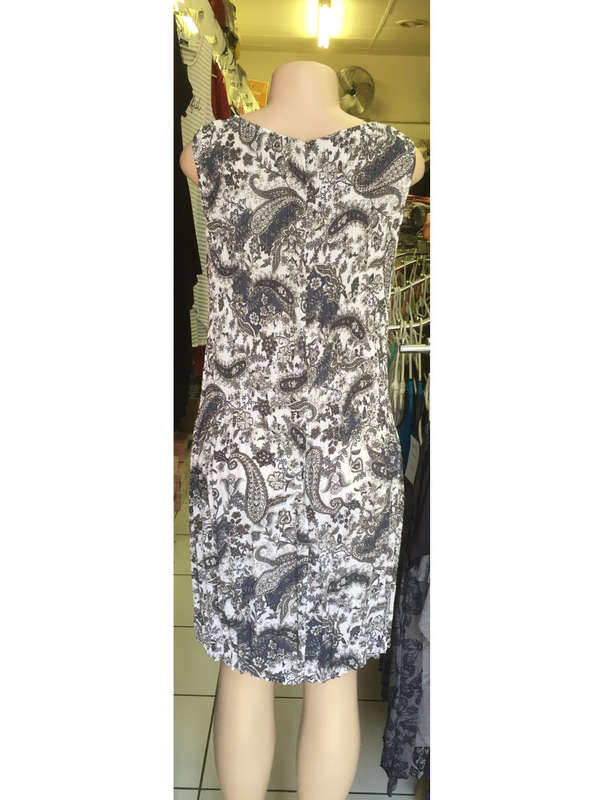 Cotton Tunic Shift Dress Plus Size / Size 44-46